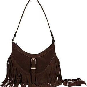 Western Purses For Women,Small Fringe Crossbody Bag With Wrist Strap Mini Hipppi